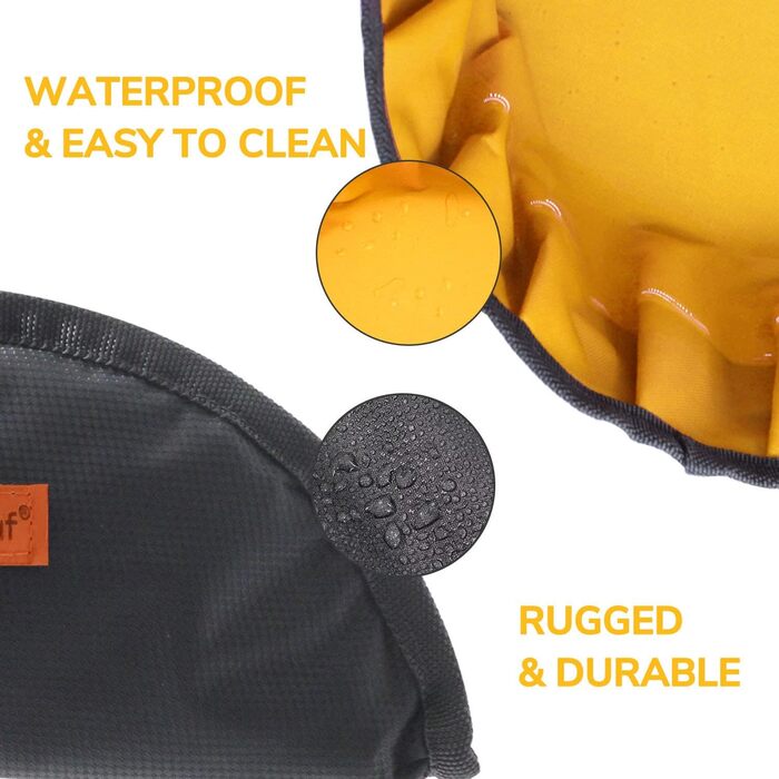 Набір мисок для собак LumoLeaf (2 шт.): 2L та 2.4L, портативні, складні, для подорожей, оранжевий + жовтий