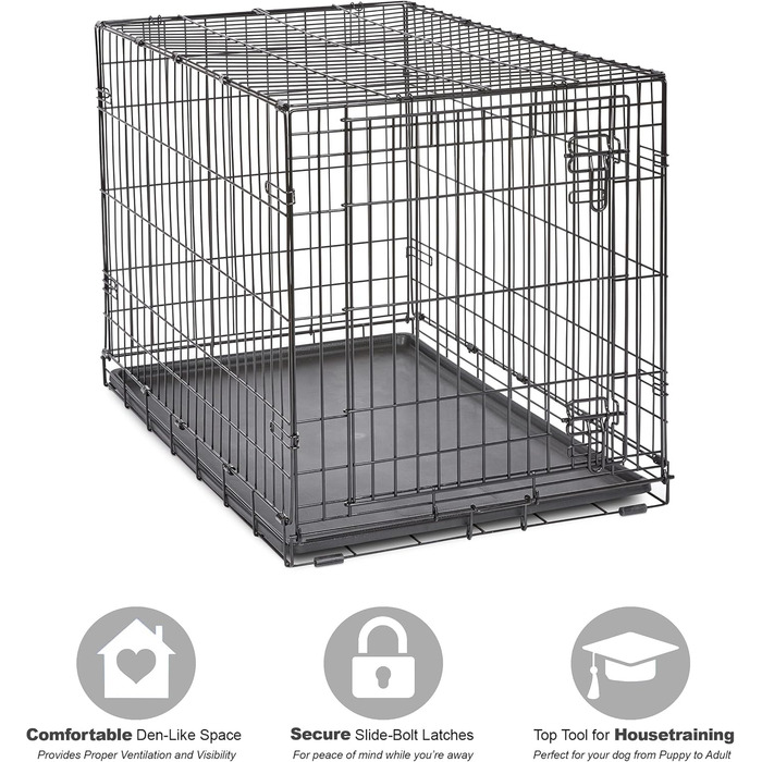 Кія для собак New World B36, 91 см, для маленьких порід, з окремим входом, захистом від протікання, ніжками та патентованими функціями. Розміри: 93 x 58 x 63 см