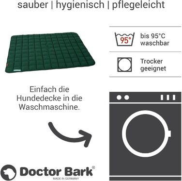 М'яка лежанка для собак Doctor Bark, розмір M (80x70 см) - якісна, міцна, для дому та вулиці, можна прати до 95°C