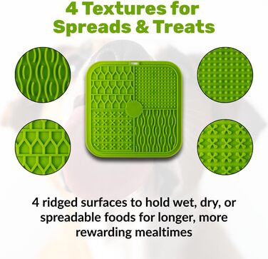 NutriPaw Килимок-іграшка для собак | Заспокійливий повільний дозатор корму для тривоги, нудьги та травлення | Без BPA, придатний для миття в посудомийній машині | Для ласощів, вологого корму та добавок (2 шт.) 2 упаковки