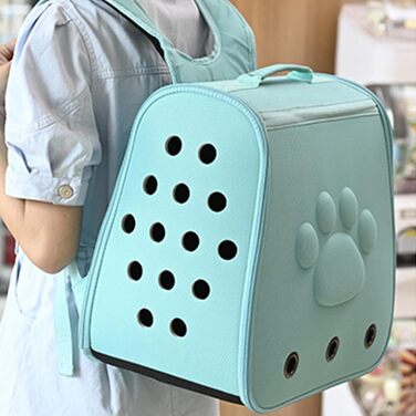 Транспортна сумка для котів та домашніх тварин | Дыхаюча сумка-переноска для котів та собак, портативна сумка для подорожей (блакитна)