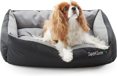 Ліжко для собак SuperKissen24: корзина, диван, ліжко для малих, середніх та великих собак. Розмір M, сірий, 70x55 см. Миється. Упаковка: 1 шт.