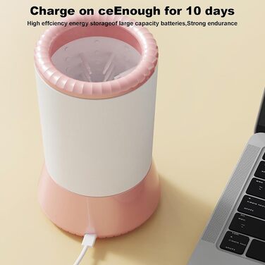 Електричний мийник лап для собак, USB, з силіконовою щіткою, для собак та котів (білий, рожевий)