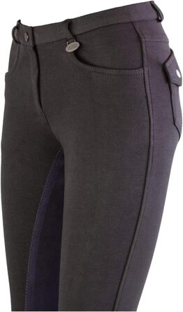 Джіни для верхової їзди Lazura Damen Jodhpur Vollbesatz Comfort (42, графіт) - жіночі бриджі для кінного спорту