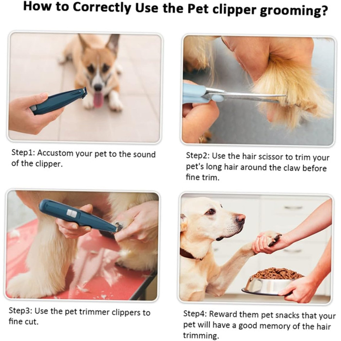 ERINGOGO Професійний триммер для собак та котів - безшумний, акумуляторний, для всіх типів шерсті