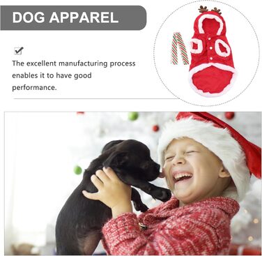 Костюм для собаки/кішки Холібанна, Різдвяний олень, тепла жилетка для зими (L)