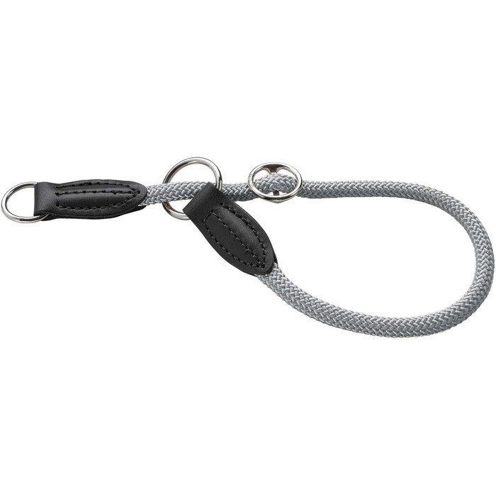 HUNTER Dressurhalsung FREESTYLE EIBY сірого кольору, розмір M-L: м'який матеріал, регульована висота, надійна фурнітура, для тренувань та прогулянок