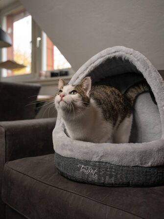 Будиночок-лігво TrendPet LunaHome для собак і котів, сірий/бежевий