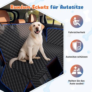 Накладка на сидіння автомобіля для собак SUPERWSLING, чорно-сіра, з захистом боків та сіткою, вологостійка, з ременями безпеки та захистом багажника