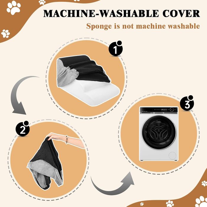 Сходинки для тварин JUOIFIP, 4 сходинки, для маленьких собак та котів, чорно-сі кольори, миючий, антиковзаючі