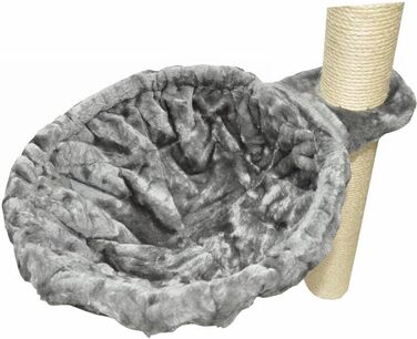 Котячий будиночок Nanook Kratzbaum - лежанка для котів, XXL, Ø 45 см, глибина 12 см, сірий