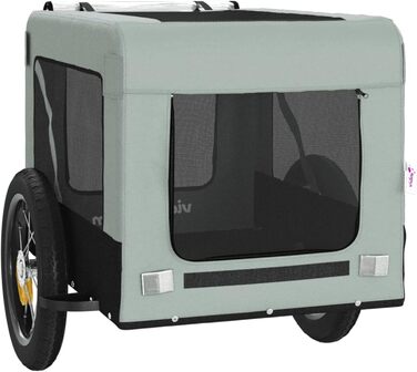 Причіп для собак Robuster Oxford, сталевий, PVC, 30 кг, сіро-чорний, 54,5x120x53 см, Model93909