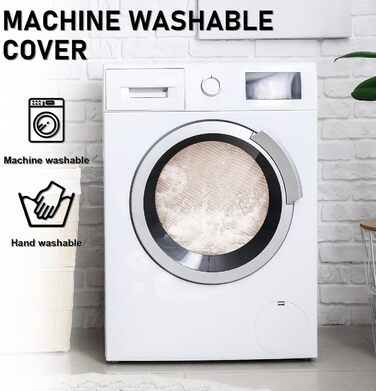 OKYUK Преміум лежанка для собак - захист дивану для тварин, ручної роботи та пральна подушка для собак, пухка підстилка для собак всіх розмірів (75 x 75 см) (90 x 90 x 10 см, Kord Бежевий)