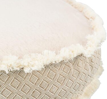 Ліжко для собак та котів TRIXIE Kuscheliges Boho, овальне, 100x85 см, бежеве - знімний, пральний чохол