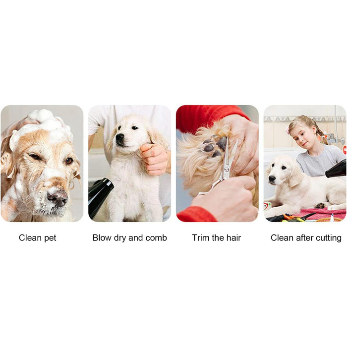 Набір для грумінгу собак та котів: ножиці, гребінець для тіла, обличчя, вух та лап