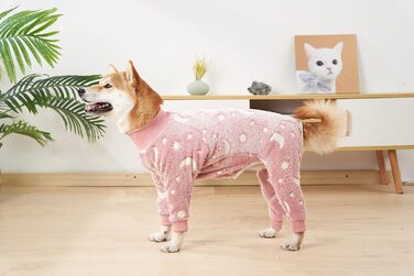 Теплий зимовий халат для собак, піжама з фланцелю, теплий костюм для собак середніх та великих порід, зимовий одяг для собак, рожевий, розмір XS-2XL