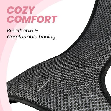 Шлейка для собак VIVAGLORY Easewalk, анти-тяга, для дресирування та прогулянок, з ручкою, не вислизає, для цуценят та собак, S, Sakura-Rosa, обхват грудей 36-61 см