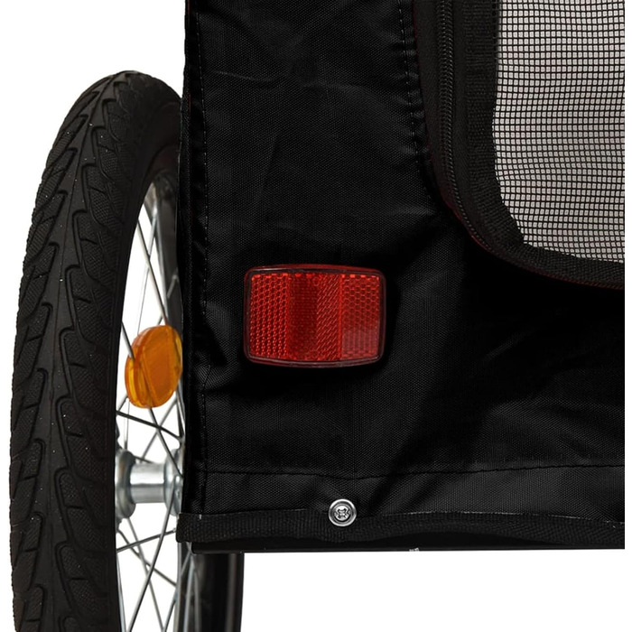 Ферштрайт Причіп для велосипеда, переноска для собак, вантажний причіп, Oxford-Gewebe, чорний, 125 x 64 x 66 см, до 45 кг