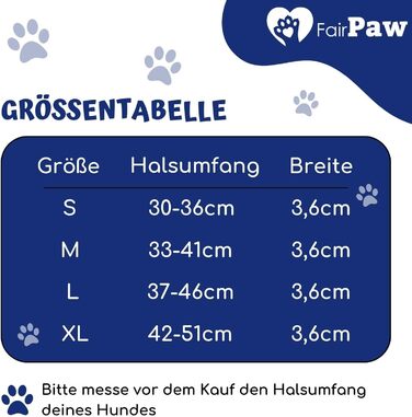 Широкий нашийник для собак FairPaw з паракорду, ручна робота, регульований, для середніх і великих собак, синій, L, екологічний