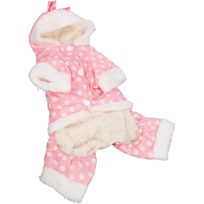 Теплий зимовий одяг для собак, теплий та потовщений зимовий одяг для собак, одяг для собак, дружній до шкіри, цілісний одяг з капюшоном для домашніх тварин у холодну погоду для маленьких, середніх собак