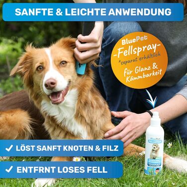 Гребінець для вичісування собак та котів BluePet Profi: для вичісування, видалення ковтунів та вузлів (синій)