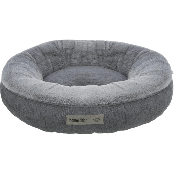 Крізь для собак TRIXIE Liano, сірий, діаметр 70 см - м'яке ліжко з наповнювачем з пінопластових гранул - кошик для собак середніх порід - неслизьке та пральне - 37977 L 80 x 80 x 120 см