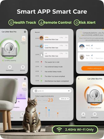 Автоматичний самоочисний лоток для котів TY-PRO, XXL, для 2+ котів, з APP-керуванням