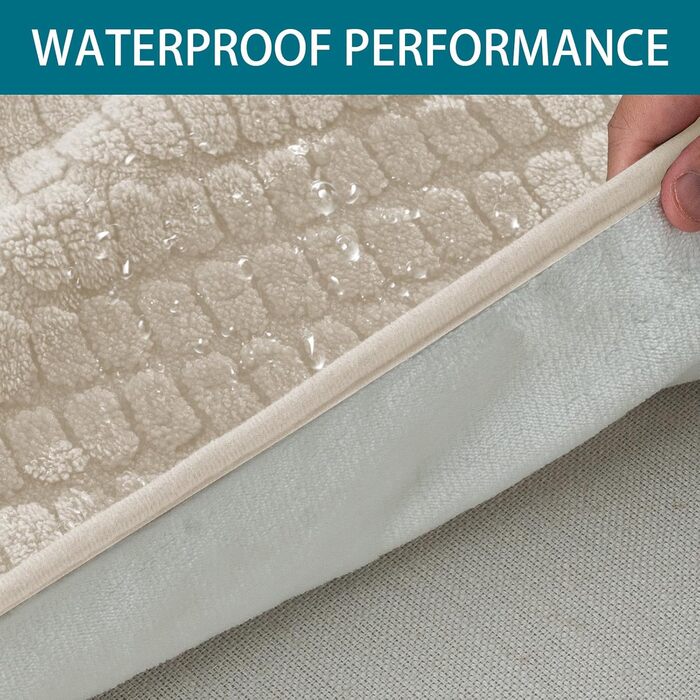 Водонепроникний коврик для собак H.Versailtex, 80 x 100 см, для собак та котів, бежевий