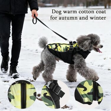 Водонепроникний теплий зимовий одяг для собак - для малих, середніх та великих тварин. Ідеально для прогулянок, тренувань та щоденного використання.