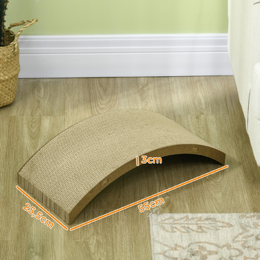 Кігтеточка PawHut Cat Board, 8 комплектів кігтеточок для вторинної переробки, гофрокартонні килимки для котячого біговела, кішки до 5 кг, 55 x 25.5 x 3 см, коричневий | Аосом