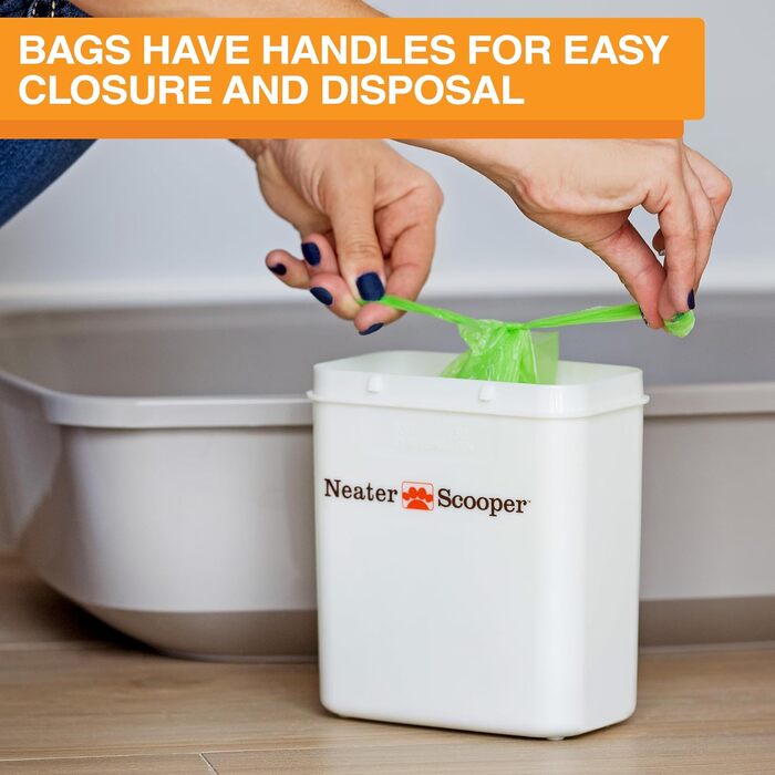 Совок для котячого туалету Neater Scooper з 195 змінними пакетами, система для просіювання наповнювача, зелений, Neater Pet Brands