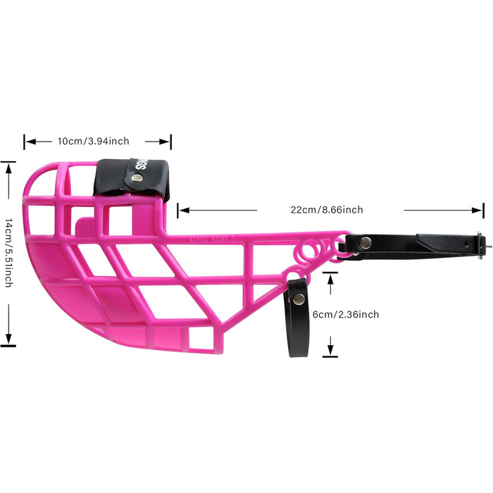 Нашийник-маска для собак AMATHINGS Super Kennel Soft з м'якою накладкою на ніс. Ідеально для вигулу, майданчиків для собак, вольєрів та перегонів (Рожевий)