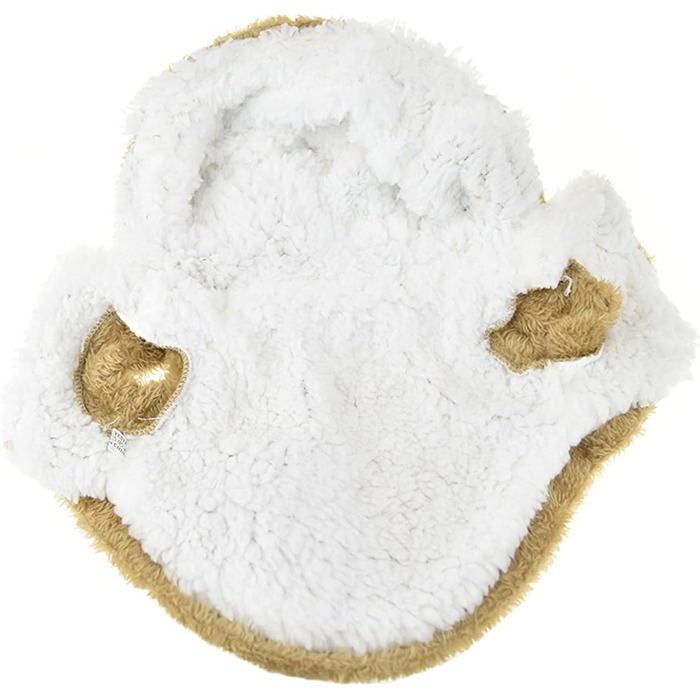 Костюм для собак MuYaoPet на Хелловін: костюм єнота-собаки з теплого флісу, теплий зимовий одяг для маленьких, середніх та великих собак (колір: коричневий, розмір: M)