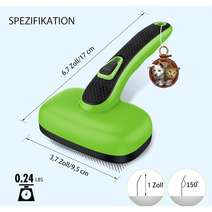 Набір для догляду за собаками (5 шт.) - щітка для вичісування линяючого хутра собак та котів. Видаляє відмерте хутро та запобігає утворенню ковтунів. Колір: блакитний (5 шт.), зелений (3 шт.)