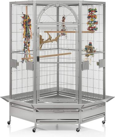 Вольєр для птахів Montana Cages Denver II XXL, світло-сірий, просторий пташиний клітка для папуг
