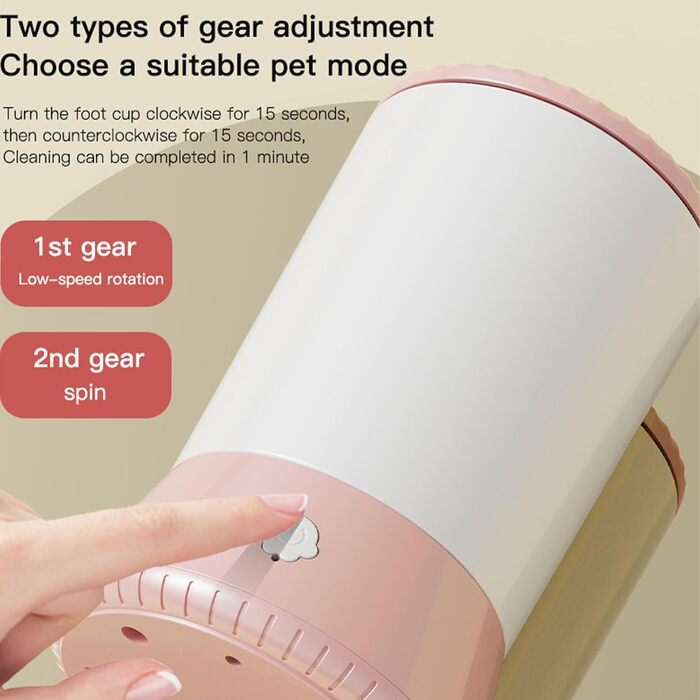 Автоматичний очисник лап для собак, USB-зарядний, з м'яким силіконом, електричний, портативний, білий/рожевий