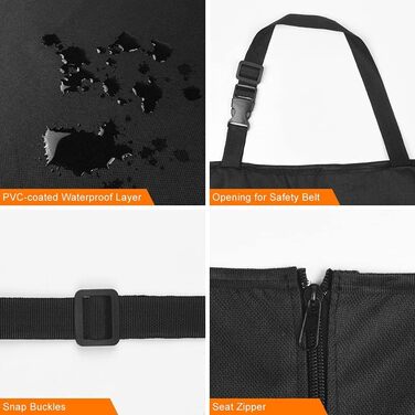 Захист для багажника автомобіля URAQT для собак, 142 x 130 см, водонепроникний, килимок на заднє сидіння для собак, автодекорація, захист заднього сидіння від бруду, з фіксатором для собак та мискою (чорний)