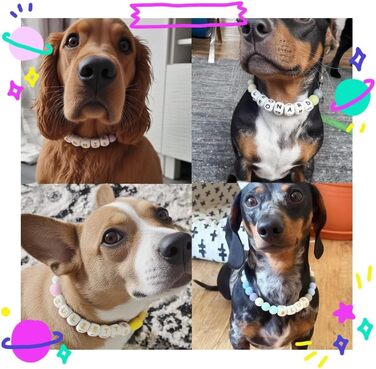 Персоналізоване собаче намисто Goucrro з перлами, миле, модне, з пряжкою для собак та котів, з можливістю нанесення імені