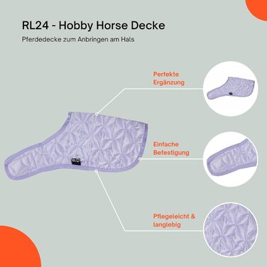 Набір аксесуарів для коня на паличці RL24 Hobby Horse: вуздечка, ковдра, накидка від мух, сумка для транспортування, ковдра (фіалковий)