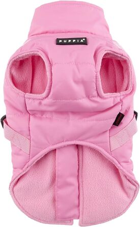 Водонепроникний теплий дощовик для собак Пуппія, рожевий, L - з підкладкою з флісу, для малих та середніх собак