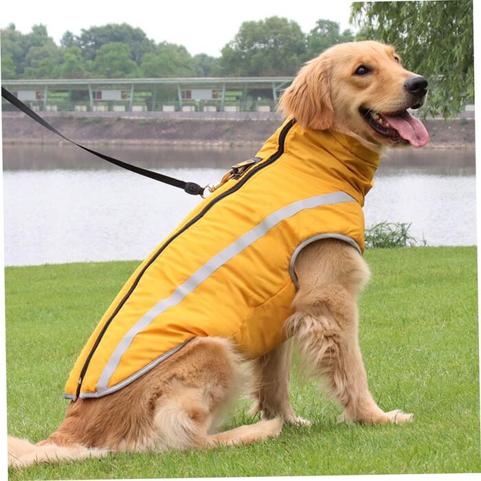 Жовтий водонепроникний дощовик для собак, дощовик для цуценят, 50x60 см