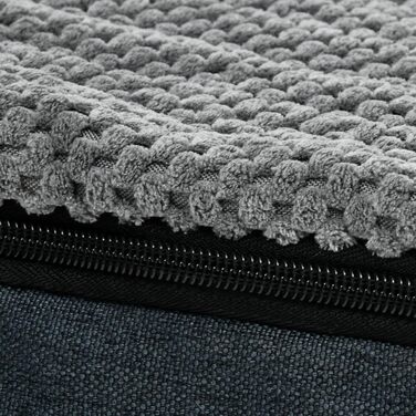 Кіжне ліжко YITAHOME для собак - 76x51 см, знімний чохол, килимок для собак, миється, не слизьке, сірий 76x51x7.5 см (Д x Ш x В)