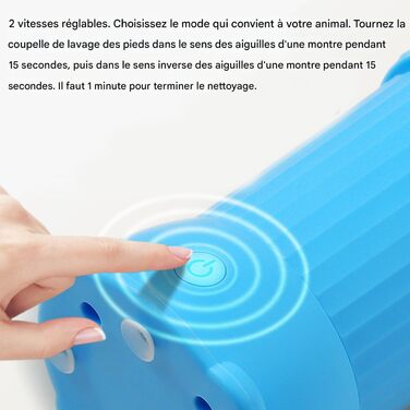 Автоматичний мийник лап для собак, USB, для середніх та великих собак, блакитний