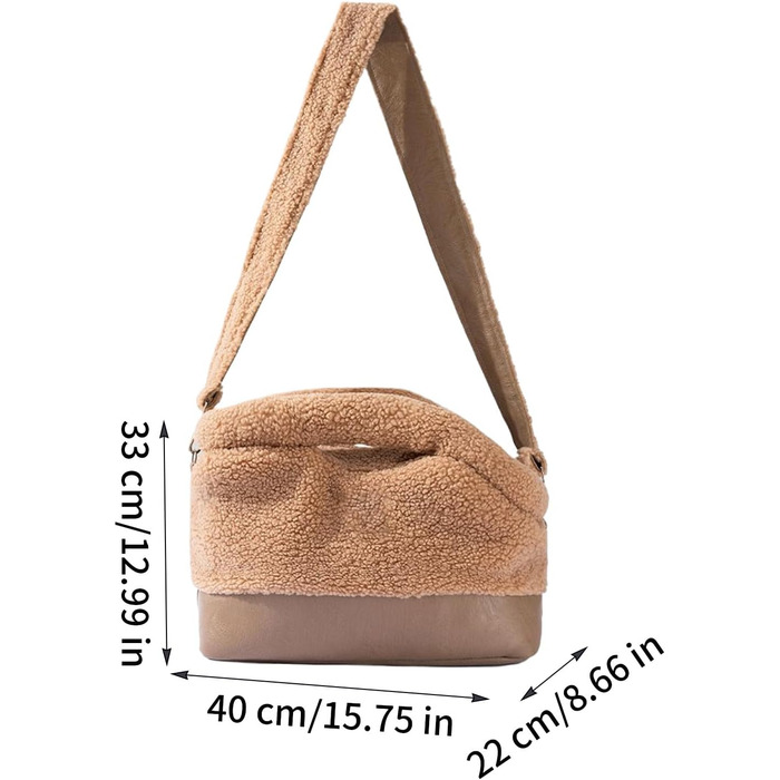 Водонепроникна переноска для дрібних тварин на зиму - для собак та котів середніх та дрібних порід, коричнева