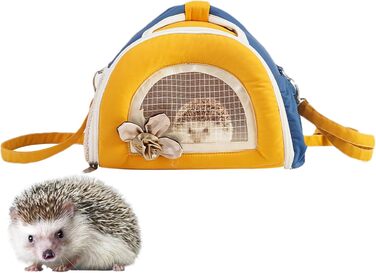 Транспортна сумка для маленьких тварин: переноска для собак, котів, шиншил | Переноска для хом'яків, кроликів, морських свинок, аксесуари для подорожей (Помаранчевий)