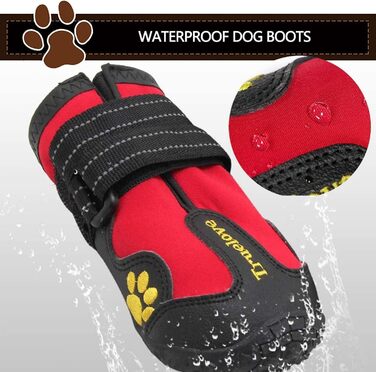 Зимові чоботи для собак великих порід Expawlorer: захист лап від холоду, ковзання та гарячого асфальту. Комплект 4 шт. (Розміри 5 та 7)