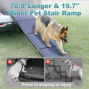 Східці для собак у автомобіль Meulbaty: 180 см x 51 см, складані, антиковзні, для собак до 113 кг