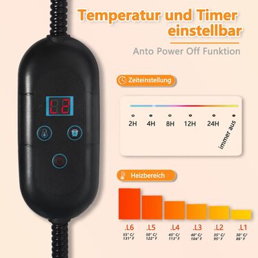 Підігрівальне ліжко для котів GDGZT, 50.8 см, миється, для дому, м'яке з підігріваючим килимком, у вигляді пончика для котів та маленьких собак