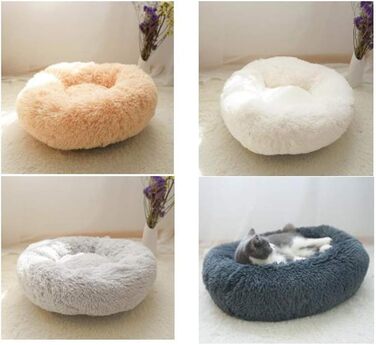 Крісло-лежанка для собак Chic, корзина для котів та собак, велике м'яке ліжко для собак, велике собаче ліжко, зручне миється, середнього/великого розміру, 60 x 60 см, темно-сірий