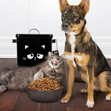 Контейнери для зберігання корму для тварин Ipetboom, метал, корм для котів та ласощі, набір контейнерів з лопаткою, герметичні ємності для корму собак та котів, контейнери для зберігання корму для домашніх тварин
